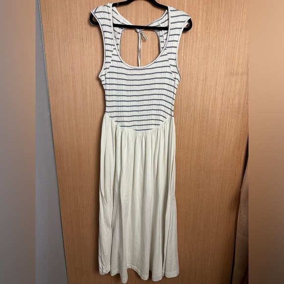 Free People Beach Alana Open Back Striped Midi Dress, Size Medium (v) - Picture 2 of 8